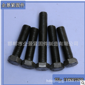 我廠專業(yè)生產(chǎn)六角螺栓 8.8級 高強度螺栓 外六角螺絲