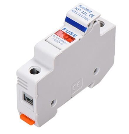 凱昆熔斷器底座 陶瓷熔芯10*38座 保險(xiǎn)絲座帶指示燈 KF-32L