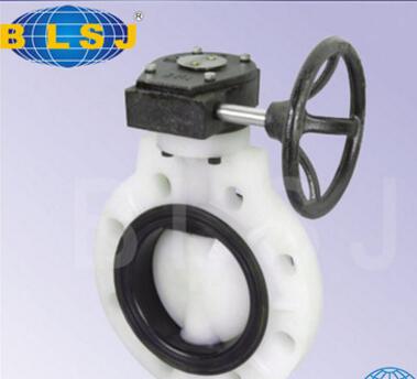 供應(yīng)PVDF蝸輪式/手柄式蝶閥D371X-6S塑料蝶閥(圖)