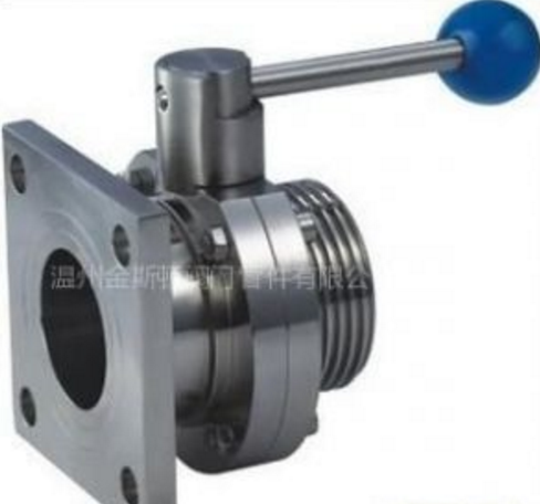 供應(yīng)衛(wèi)生級(jí)不銹鋼一端法蘭一端螺紋蝶閥