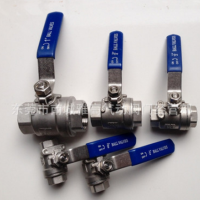 不銹鋼304二片式球閥 DN8 G1/4 2分內(nèi)絲防腐耐酸堿316不銹鋼球閥