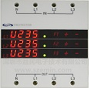 三相開關帶過壓欠壓缺相斷零不平衡保護,線電壓實時顯示,可擴展