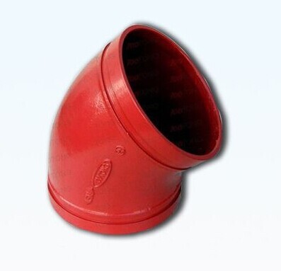 廠家批發(fā) 消防溝槽管件 溝槽45°彎頭 消防管件 溝槽彎頭DN100