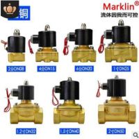 全銅電磁閥 2W常閉電磁水閥AC220V 銅進氣常開防水電磁閥2W15