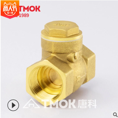 唐科閥門 黃銅臥式止回閥dn25 內(nèi)絲單向擋板止回閥 源頭廠家直銷