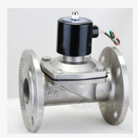 2寸 DN50 不銹鋼法蘭電磁閥 2W-500-50BF AC220V 廠家直銷