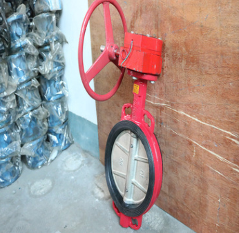 D71X-10蝶閥 手動對夾DN50DN100軟密封信號橡膠蝶閥 閥門廠家