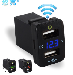 汽車摩托車房車船雙USB車載雙光圈（適用于小豐田）專用停車定位