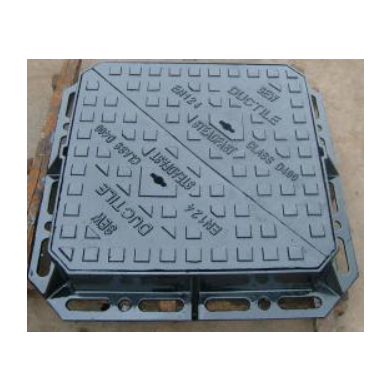 漳水鑄造 三角蓋二組合球墨鑄鐵井蓋 750x750