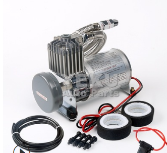 汽車改裝喇叭氣泵2兩管銀色喇叭不銹鋼空壓機(jī)/12V車載充氣泵 熱銷