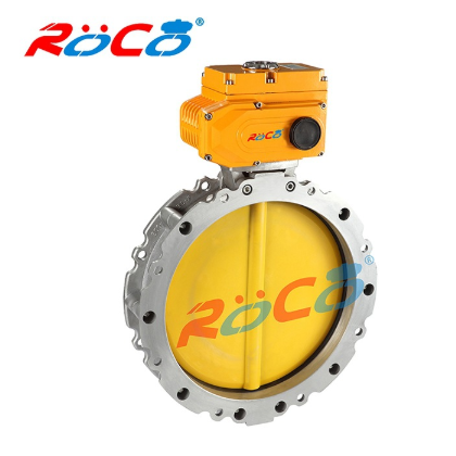 實力廠家定制 電動粉體蝶閥 電動水泥蝴蝶閥 鋁合金法蘭電動蝶閥