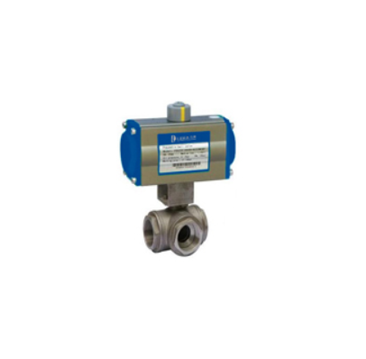 供應螺紋式三通氣動球閥