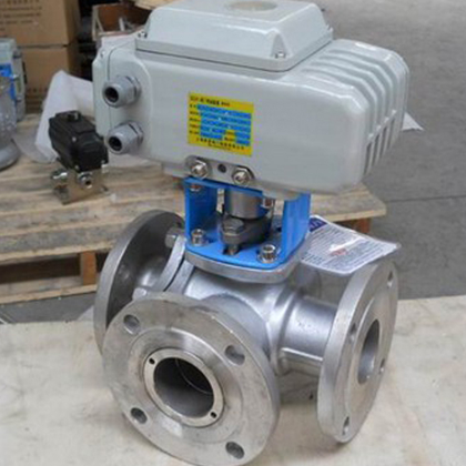 不銹鋼法蘭電動三通球閥