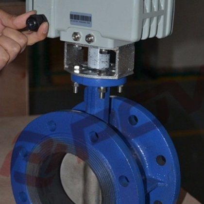 上海上晉公司 pov D941X 法蘭電動蝶閥