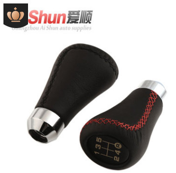 汽車改裝通用帶檔位手動(dòng)變速桿 5檔手動(dòng)排檔頭 皮革檔把頭波棍頭