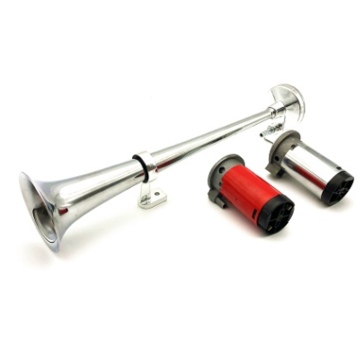 廠家直銷汽車?yán)?12V鋅合金電氣喇叭 450mm長管喇叭單管喇叭批發(fā)