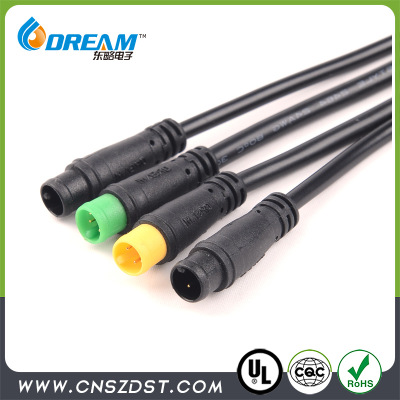 IP65 2針防水電池電機(jī)連接器 傳感器接頭 電動自行車防水插頭