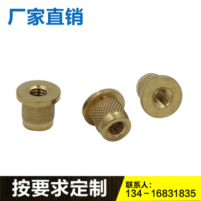 圓形銅拉柳滾花螺母圓柱 圓筒滾花柳螺帽平頭手?jǐn)Q滾花螺母直銷