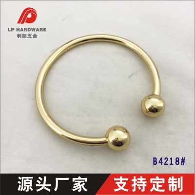 廠家直銷金屬手挽提手五金扣 定制手袋箱包半圓提手五金配件