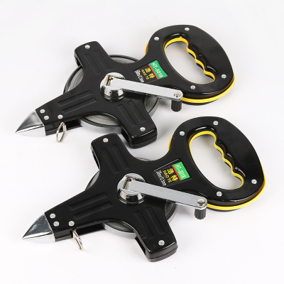 批發(fā)鋼架尺30m50m100m便攜式不銹鋼手提鋼架尺工地測量手搖架尺