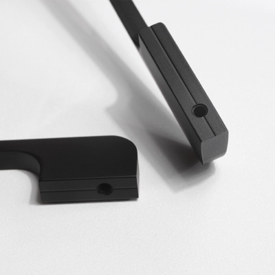 衣柜拉手 現(xiàn)代簡約金色櫥柜門把手 實(shí)心黑色鋁合金單孔抽屜門拉手