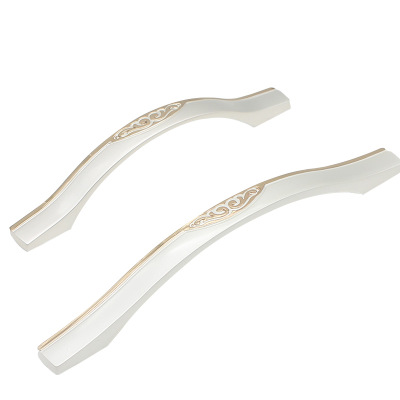 古帝歐式金加銀抽屜柜門(mén)把手 衣柜櫥柜拉手 單孔拉手