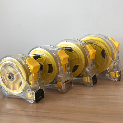 廠家直銷(xiāo)高精度測(cè)量耐磨卷尺5米鋼卷尺木工測(cè)量尺不銹鋼卷尺透明