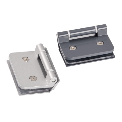 廠家直銷批發(fā)鋁合金弧面一體黑色銀色玻璃門合頁辦公室高隔斷合頁