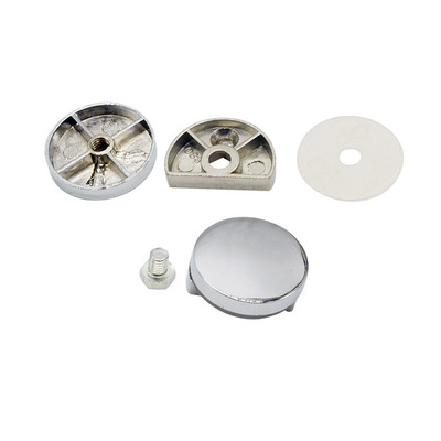 廠家直銷鋅合金圓形衛(wèi)浴玻璃鏡子固定托上墻固定夾鋅合金玻璃配件