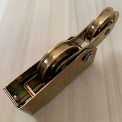 老式90滑輪 鋁合金門窗戶雙銅輪 推拉平移門窗戶靜音軸承滑輪配件