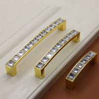水晶拉手U型現(xiàn)代簡約抽屜鞋柜櫥柜柜門鉆石雙孔把手廠家低價批發(fā)