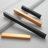柜門拉手現(xiàn)代簡約歐式櫥柜衣柜門把手抽屜黑色金色鋁合金加長拉