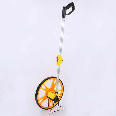 手推式機械測距輪折疊直立手推式長度測量輪高精度測距輪機械雙輪