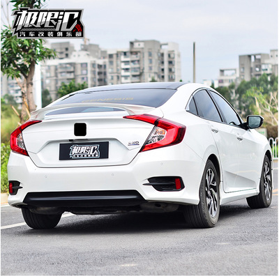 適用于十代思域改尾翼 16-19款新思域JC款免打孔尾翼定風(fēng)翼飛機(jī)翼