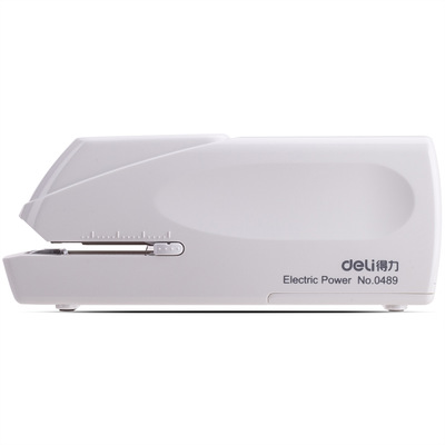 得力辦公文具0489電動訂書機(jī)12號通用自動裝訂訂書機(jī)可裝訂20張