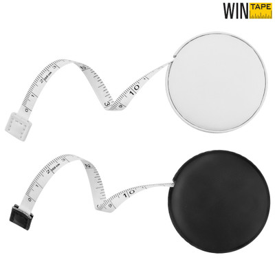 包郵現(xiàn)貨1.5米無logoPU皮革卷尺 包皮革圓形尺子 隨身可愛小皮尺