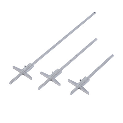 供應(yīng)開式閉式深度尺 游標(biāo)深度尺量具深度游標(biāo)卡尺 高精度表面鍍鉻