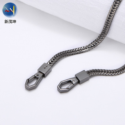 廠家直銷斜挎包肩帶鏈條高檔狐貍鏈 女士包包鏈條蛇骨鏈扁鏈 狐鏈