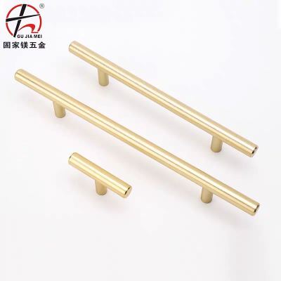 現(xiàn)代簡約北歐黑色柜門鋁合金拉手衣柜櫥柜抽屜拉絲金色長拉手定制