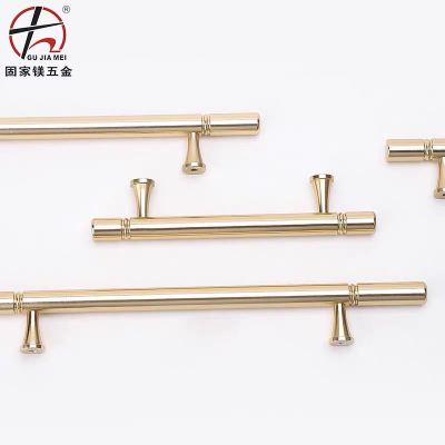 鋁合金拉手 現(xiàn)代簡約衣柜柜門把手櫥柜抽屜拉絲金色加長拉手批發(fā)
