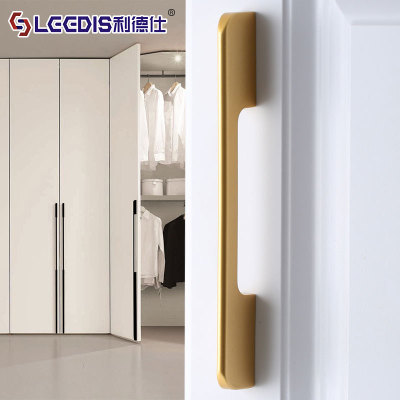 廠家直銷現(xiàn)代簡約鋁合金柜門把手美式黑色鞋柜衣柜櫥柜加長門拉手