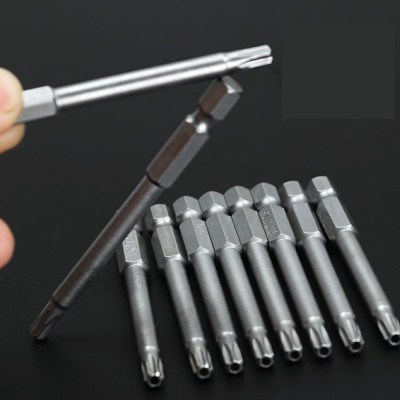 磁性梅花空心批頭電動風(fēng)批螺絲刀起子頭套裝S2材質(zhì) 1/4六角柄