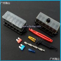 汽車電源保險(xiǎn)絲盒 6路插片式車用保險(xiǎn)絲盒 6P配取保險(xiǎn)絲夾子端子