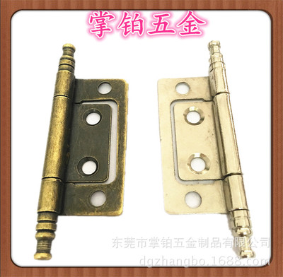 鐵質(zhì)2寸.3寸皇冠頭子母合頁(yè) 青古銅仿古衣柜門(mén)合頁(yè)系列廠家訂制