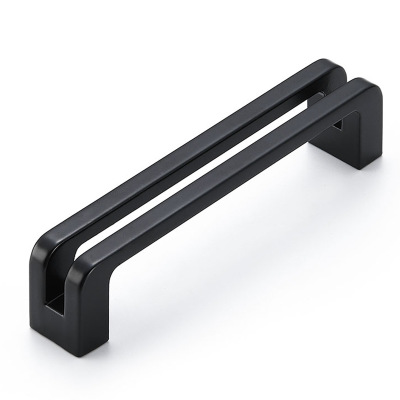 鋅合金櫥柜抽屜拉手美式黑色衣柜門把手現(xiàn)代簡約歐式柜單孔小拉手