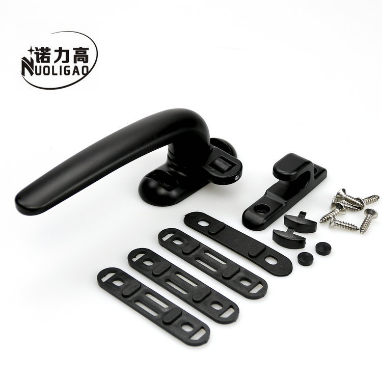鋁合金窗戶執(zhí)手把手平開窗五金配件拉手批發(fā)黑色小拉手