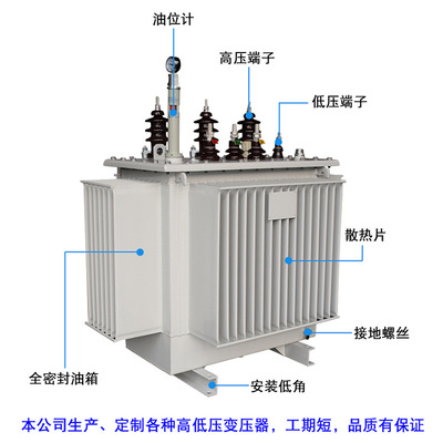 S13-400KVA油浸式電力變壓器33KV變0.4KV戶外配電變壓器 農網(wǎng)改造