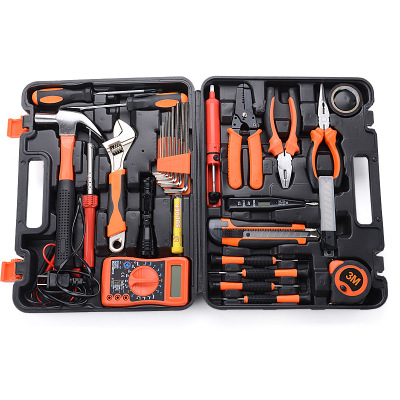 現貨供應19件套電工款工具箱 多功能家用五金工具箱組合套裝
