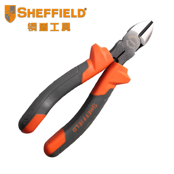 鋼盾工具偏心斜嘴鉗5寸68寸斜嘴鉗省力型鉻釩鋼正品工業(yè)級(jí)斜口鉗