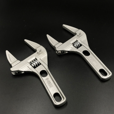 廠家直銷衛(wèi)浴扳手專用工具大開口扳手鋁合金活板手水暖管子扳手